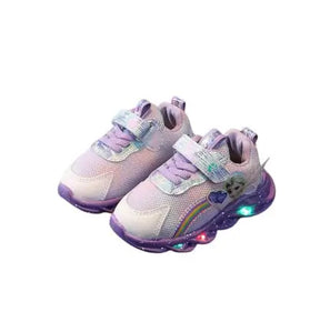 Tênis Frozen Infantil de Led Feminino Estiloso rOXO - Raizza