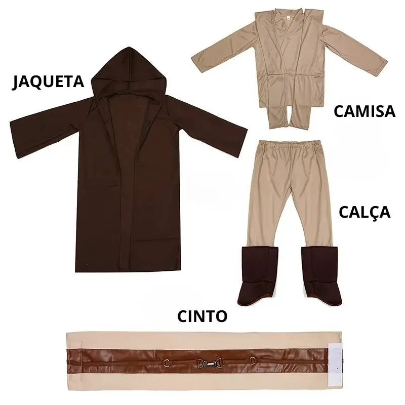 Fantasia Infantil Obi-Wan Jedi Star Wars Raizza Kids