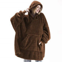 Hoodie Cobertor com Capuz Curto to com sono pijamas