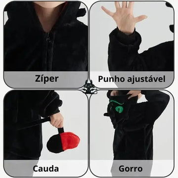 Macacao Pijama Banguela Raizza Kids