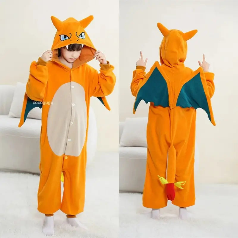 Macacao Pijama Pokemon Charizard Raizza Kids