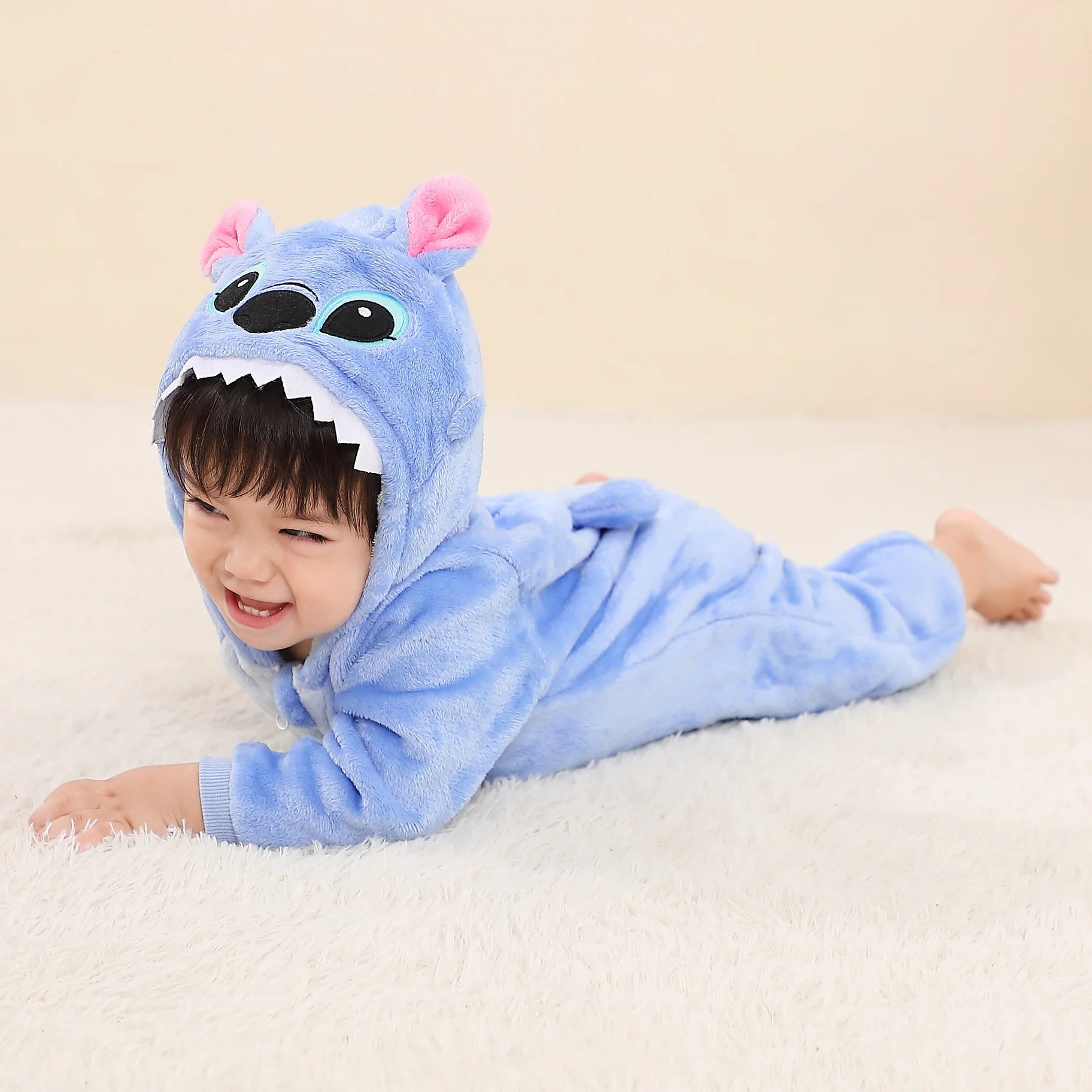 Macacao Stitch Peluciado Raizza Kids