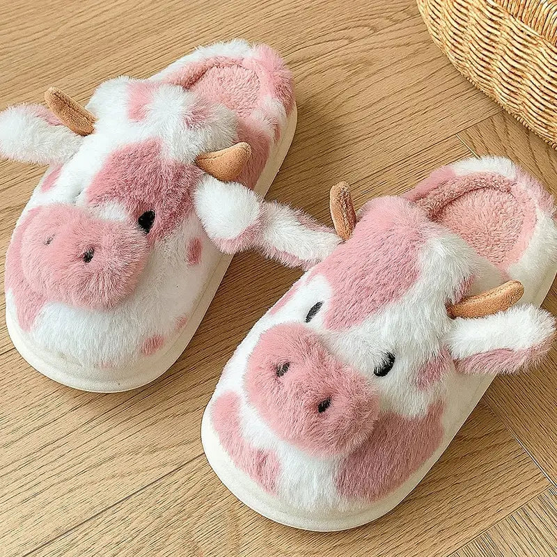Pantufa Feminina Estampa de Vaca To Com Sono Pijamas