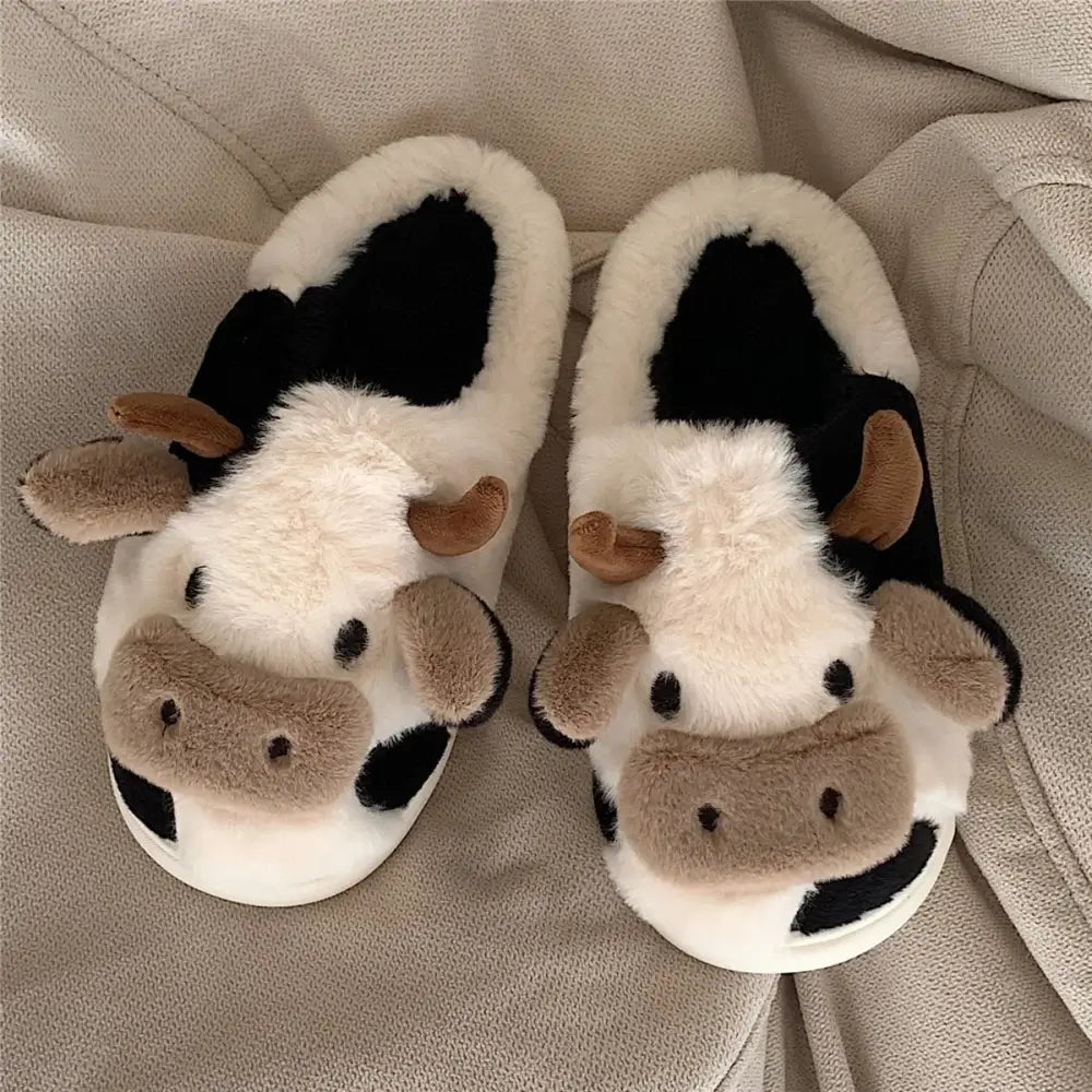 Pantufa Feminina Estampa de Vaca To Com Sono Pijamas