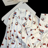 Pijama Americano Feminino Hello Kitty Branco TO Com Sono Pijamas