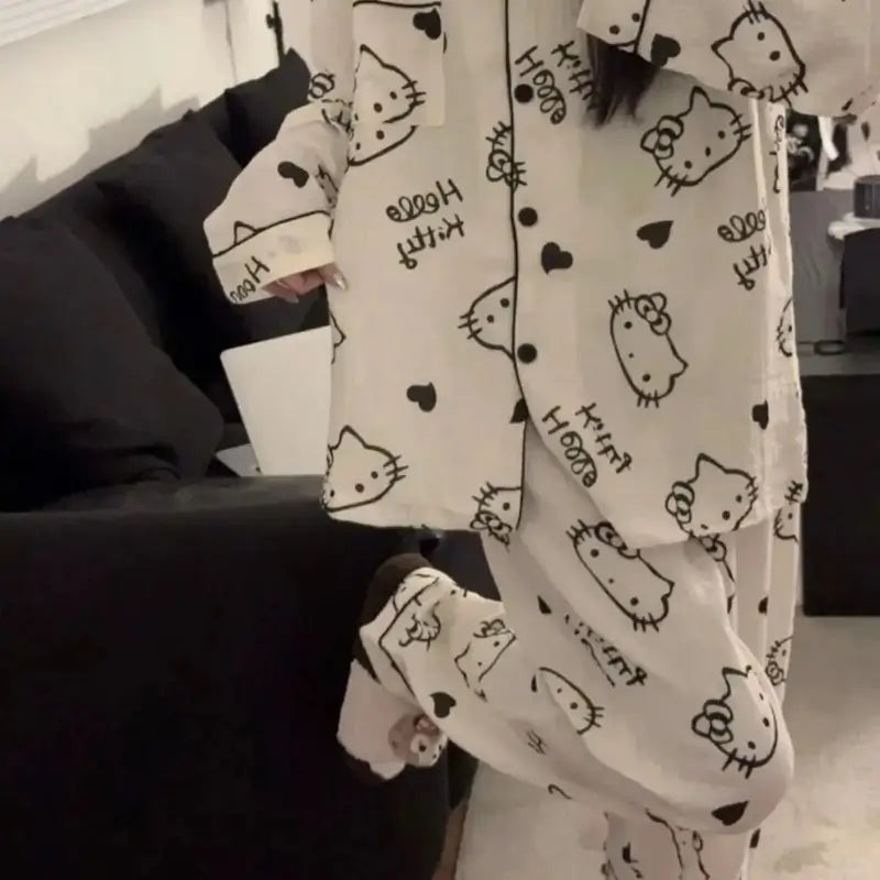 Pijama Americano Feminino Hello Kitty To Com Sono Pijamas