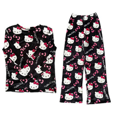 Pijama Feminino Hello Kitty Peluciado Conjunto  Raizza Kids