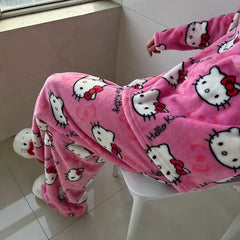 Pijama Feminino Hello Kitty Peluciado Conjunto  Raizza Kids
