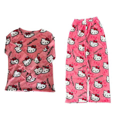 Pijama Feminino Hello Kitty Peluciado Conjunto  Raizza Kids