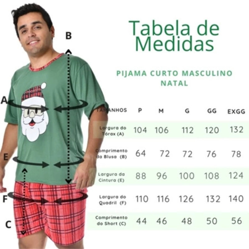 Pijama Natal Vermelho Familia Unissex Raizza Kids