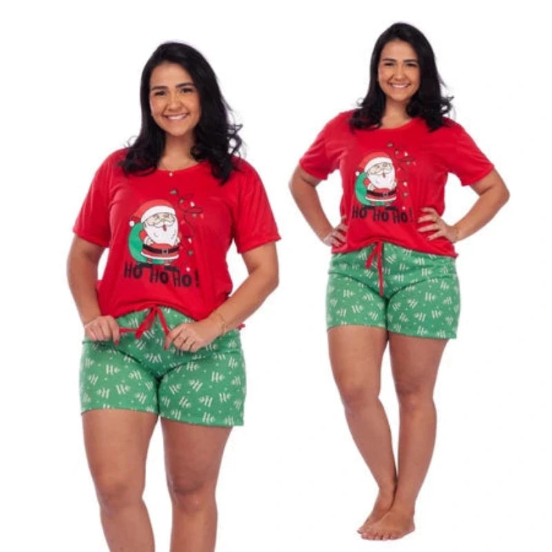 Pijama Natal Vermelho Familia Unissex Raizza Kids