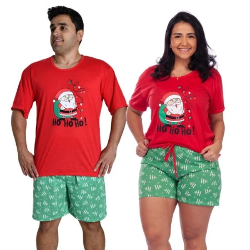 Pijama Natal Vermelho Familia Unissex Raizza Kids