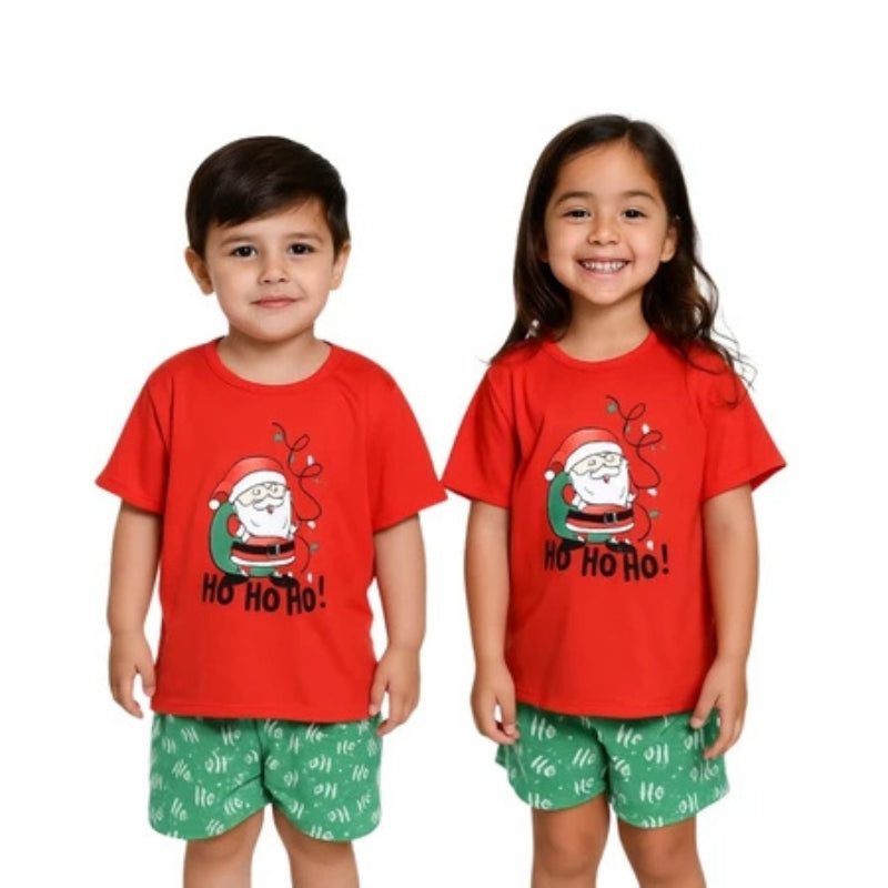 Pijama Natal Vermelho Familia Unissex Raizza Kids