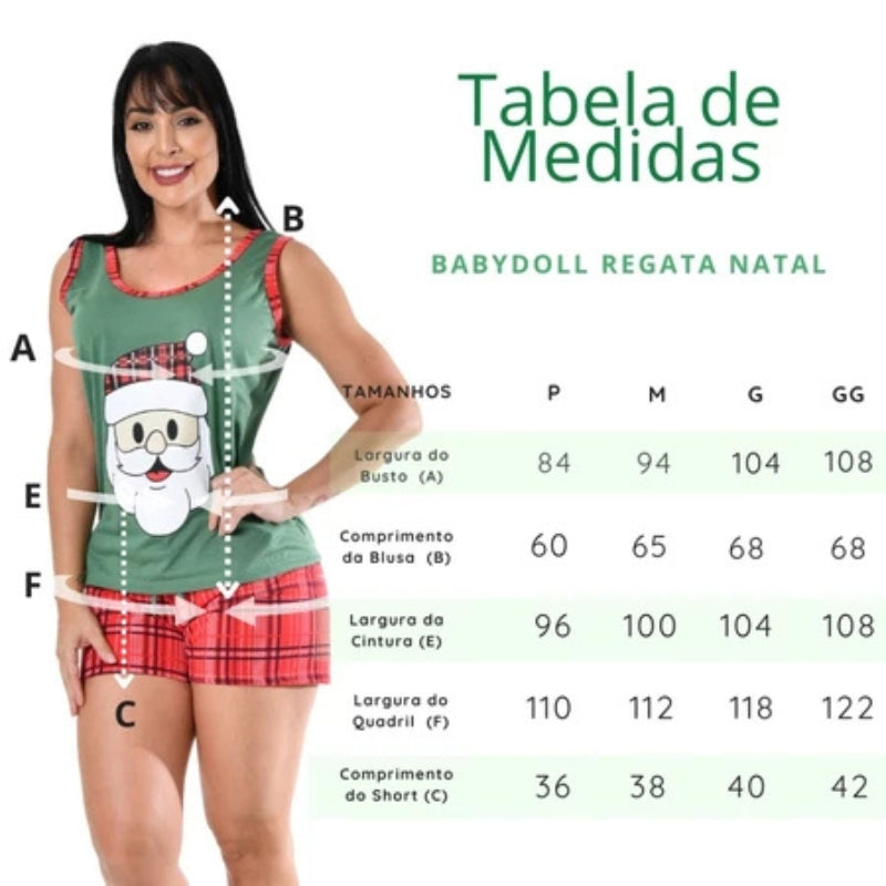 Pijama Natal Vermelho Familia Unissex Raizza Kids