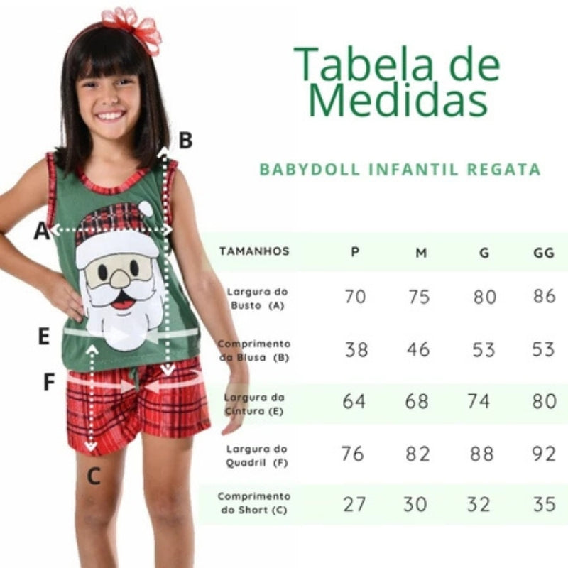 Pijama Natal Vermelho Familia Unissex Raizza Kids