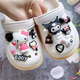 Pingentes Crocs Hello Kitty, Kuromi e Cinnamoroll Raizza Kids