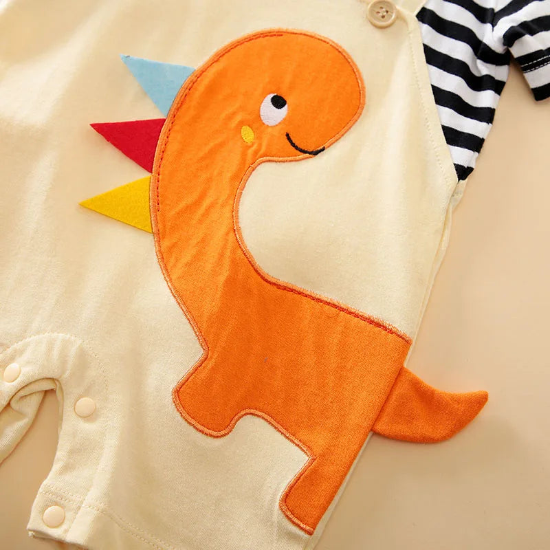 Body Bebê Dinossauro Bordado 3D detalhe 5 Raizza Kids