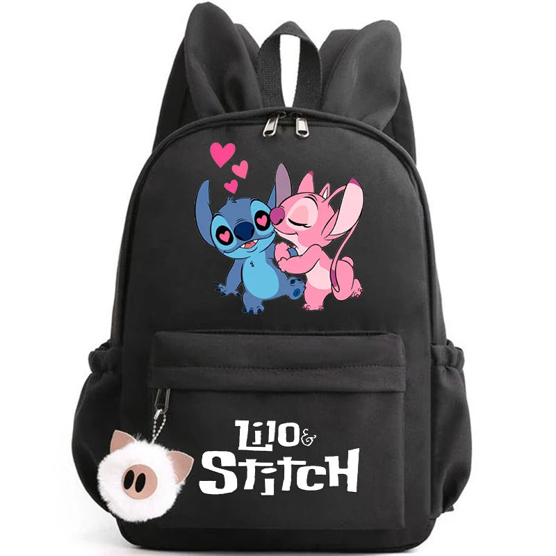 Mochila Escolar Stitch Espaçosa