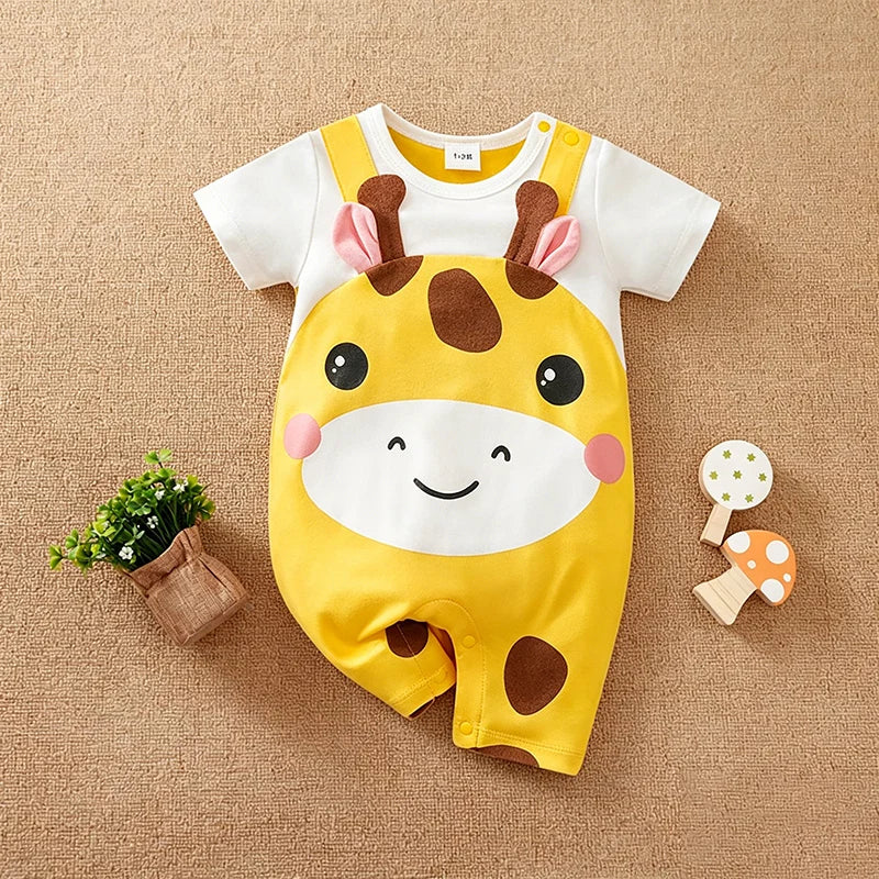 Body Bebê Girafa com Orelhinhas detalhe 2 Raizza Kids