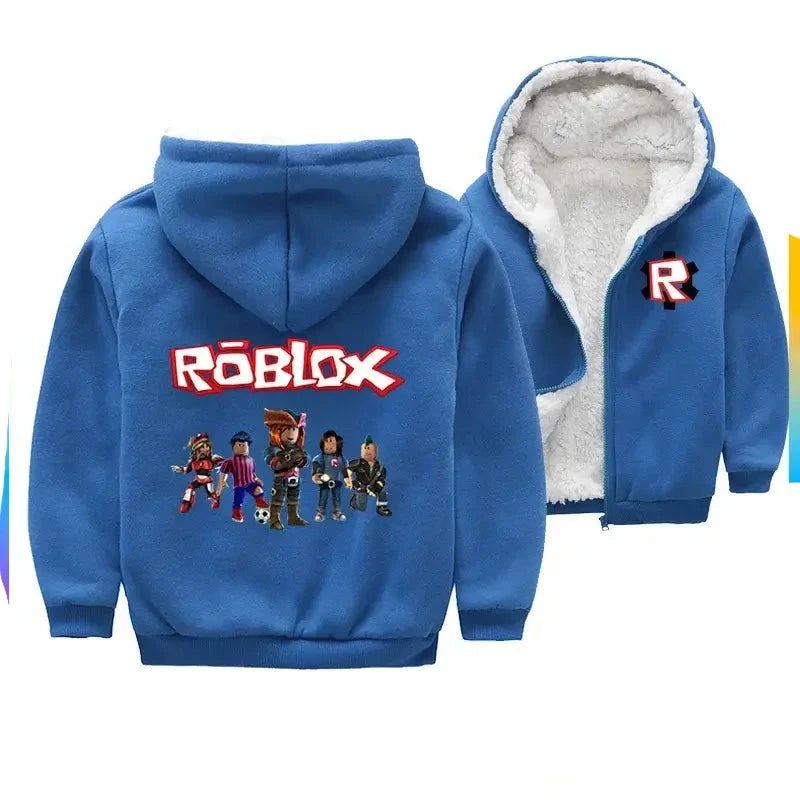 Casaco-Infantil-Roblox-de-Algodão-Peluciado-Azul-Raizza-Kids