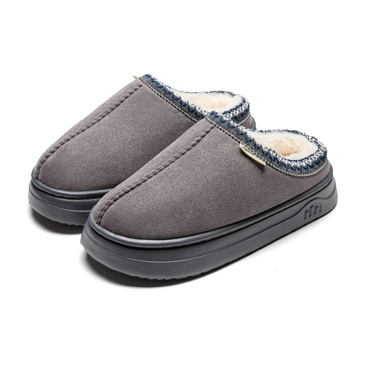 Pantufa Botinha Peluciada Adulto cor Cinza tamanho 40-41 Raizza Kids