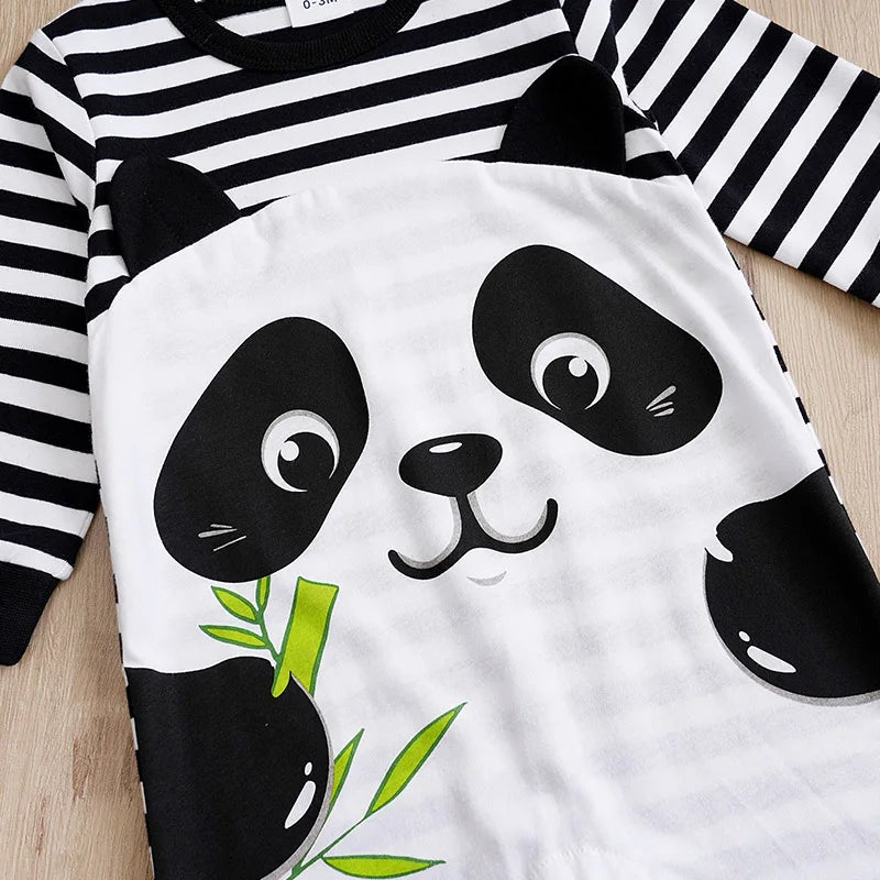Romper Bebê Panda 3D em Algodão detalhe 4 Raizza Kids