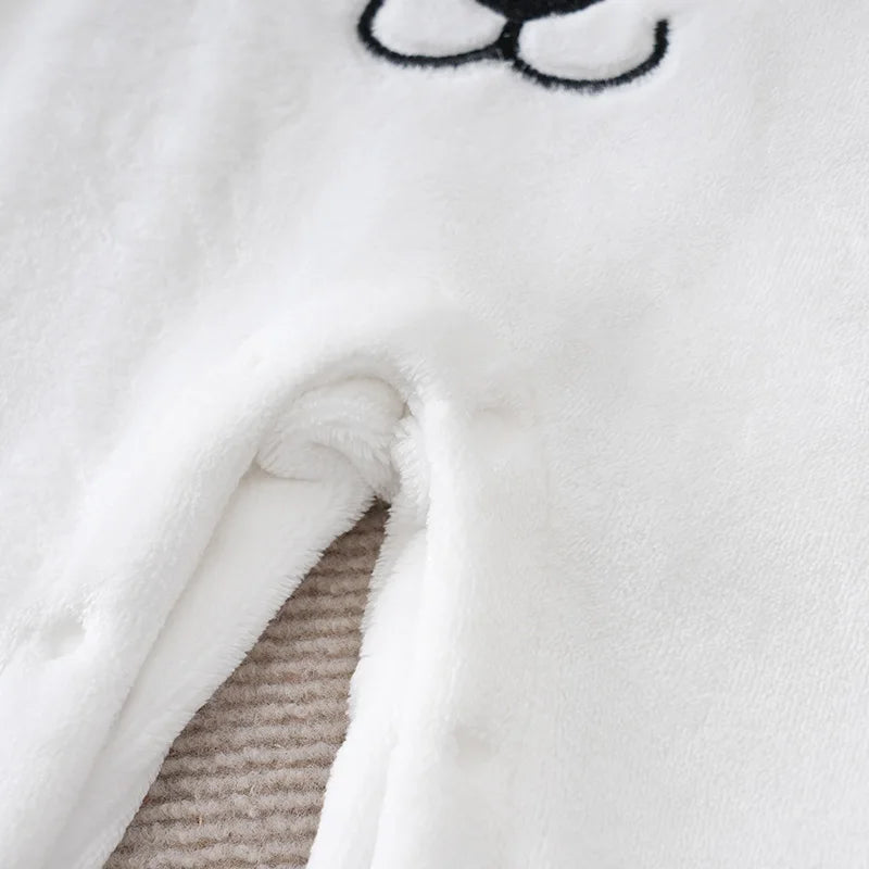 Macacão Bebê Inverno Flanela Neve detalhe 6 Raizza Kids