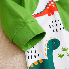 Macacão Bebê Dinossauro com Suspensório detalhe 6 Raizza Kids