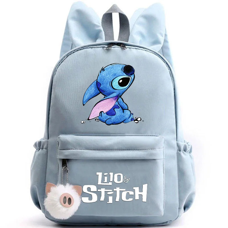 Mochila Escolar Stitch Espaçosa