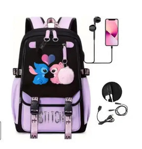 Mochila Escolar Stitch Premium