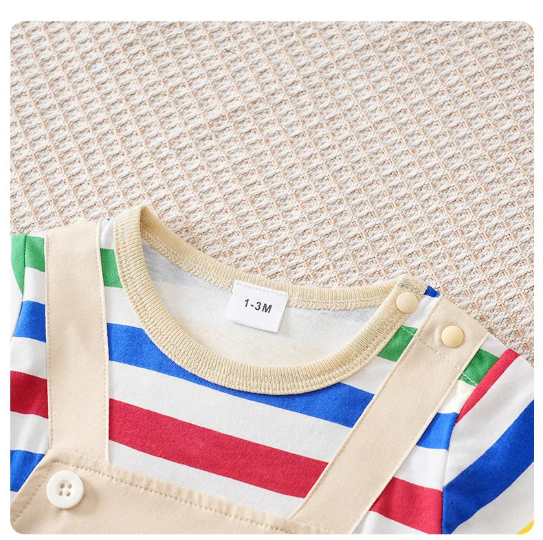 Body Bebê Urso Arco-Íris com Bolso detalhe 9 Raizza Kids