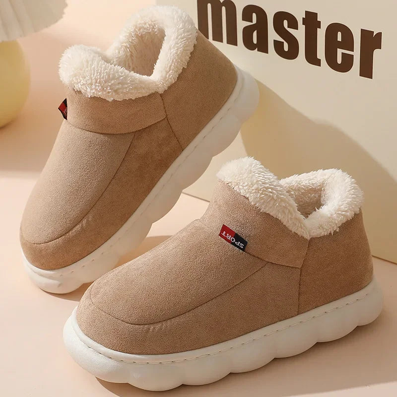 Pantufa de Inverno Peluciada Adulto cor Cáqui tamanho 40-41 Raizza Kids