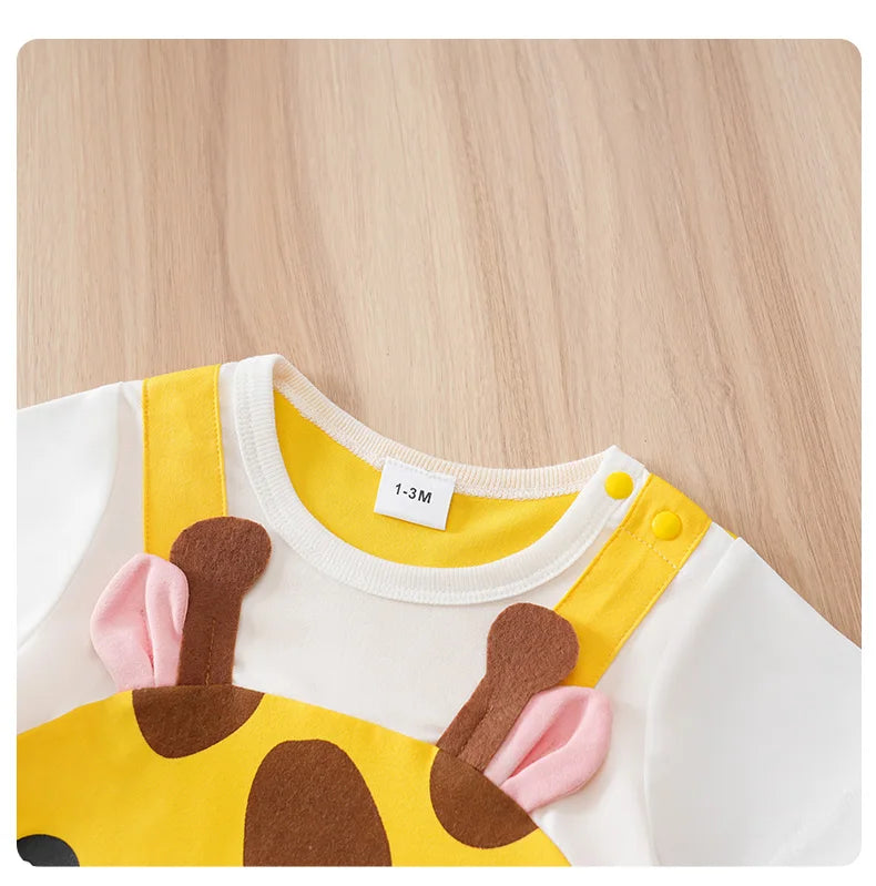 Body Bebê Girafa com Orelhinhas detalhe 11 Raizza Kids