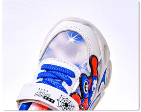 Tênis Infantil Masculino Homem Aranha Spider Led