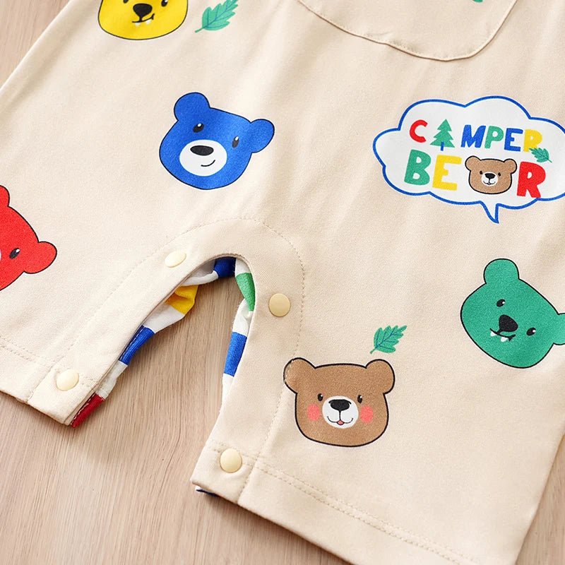 Body Bebê Urso Arco-Íris com Bolso detalhe 5 Raizza Kids