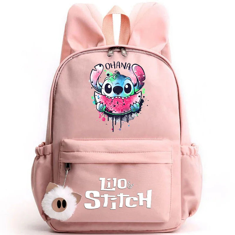 Mochila Escolar Stitch Espaçosa