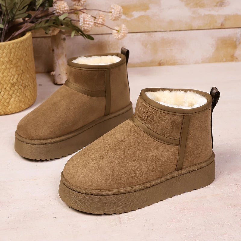 Botinha Feminina de Inverno Forrada cor Cáqui tamanho 36 Raizza Kids