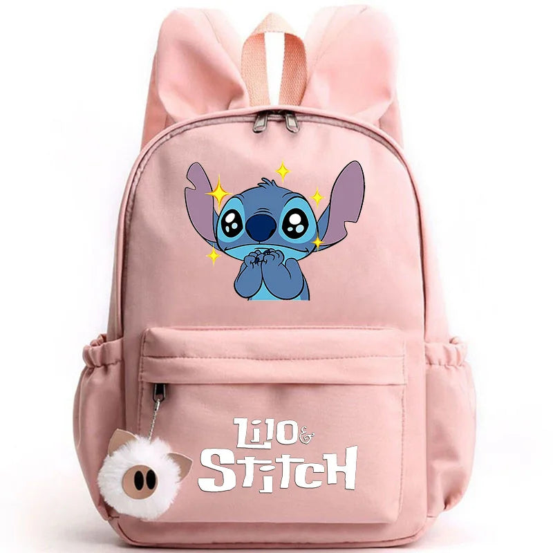 Mochila Escolar Stitch Espaçosa