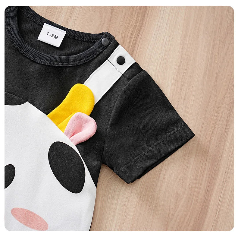 Body Bebê Vaquinha com Chifrinhos detalhe 13 Raizza Kids