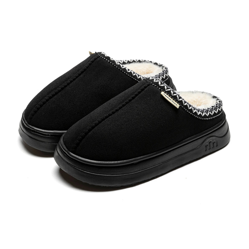 Pantufa Botinha Peluciada Adulto cor Preto tamanho 36-37 Raizza Kids