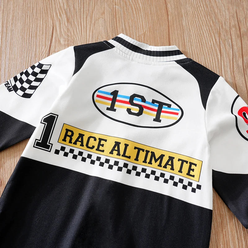 Macacão Bebê Corrida Racing detalhe 6 Raizza Kids