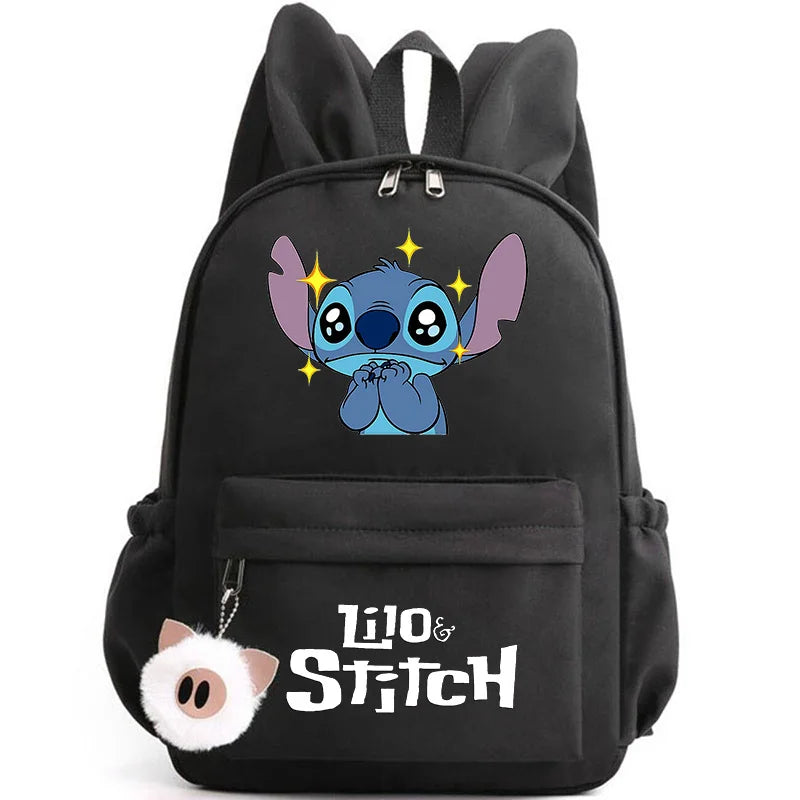 Mochila Escolar Stitch Espaçosa