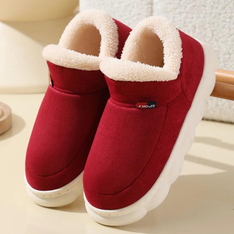 Pantufa de Inverno Peluciada Adulto cor Vermelho Peluciado tamanho 38-39 Raizza Kids