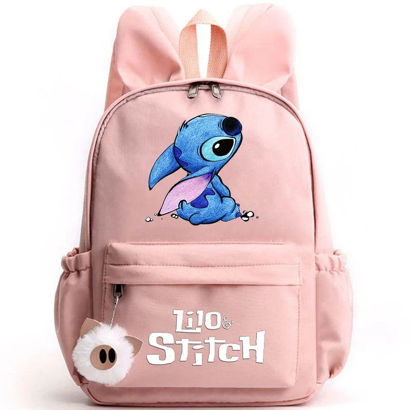 Mochila Escolar Stitch Espaçosa