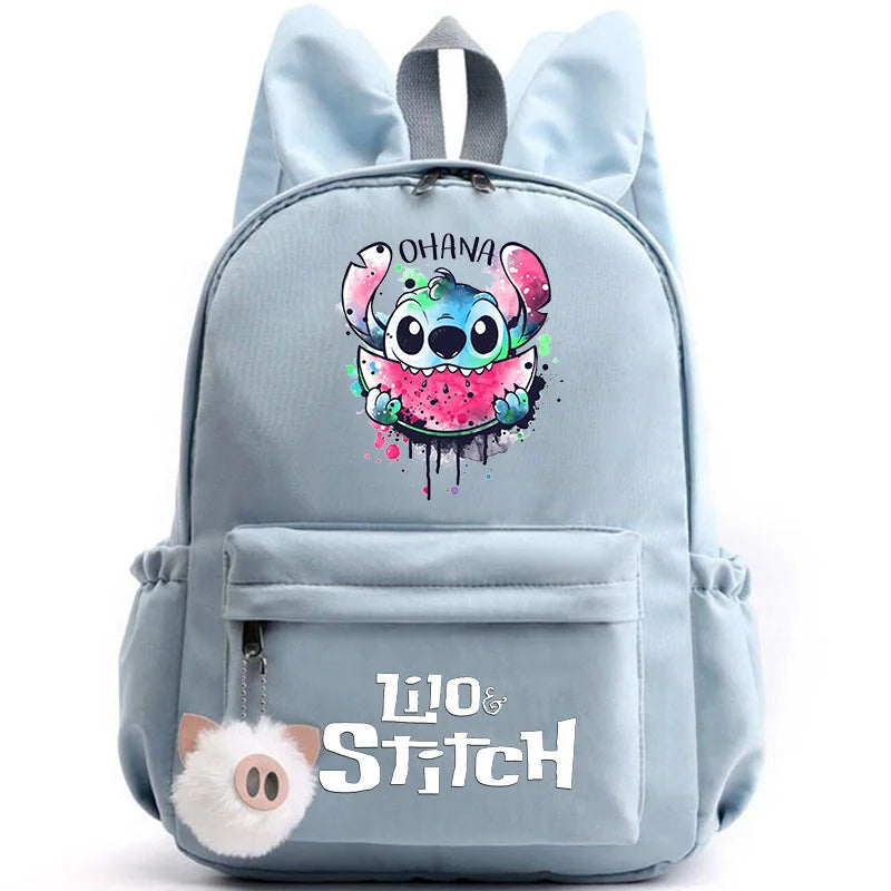 Mochila Escolar Stitch Espaçosa