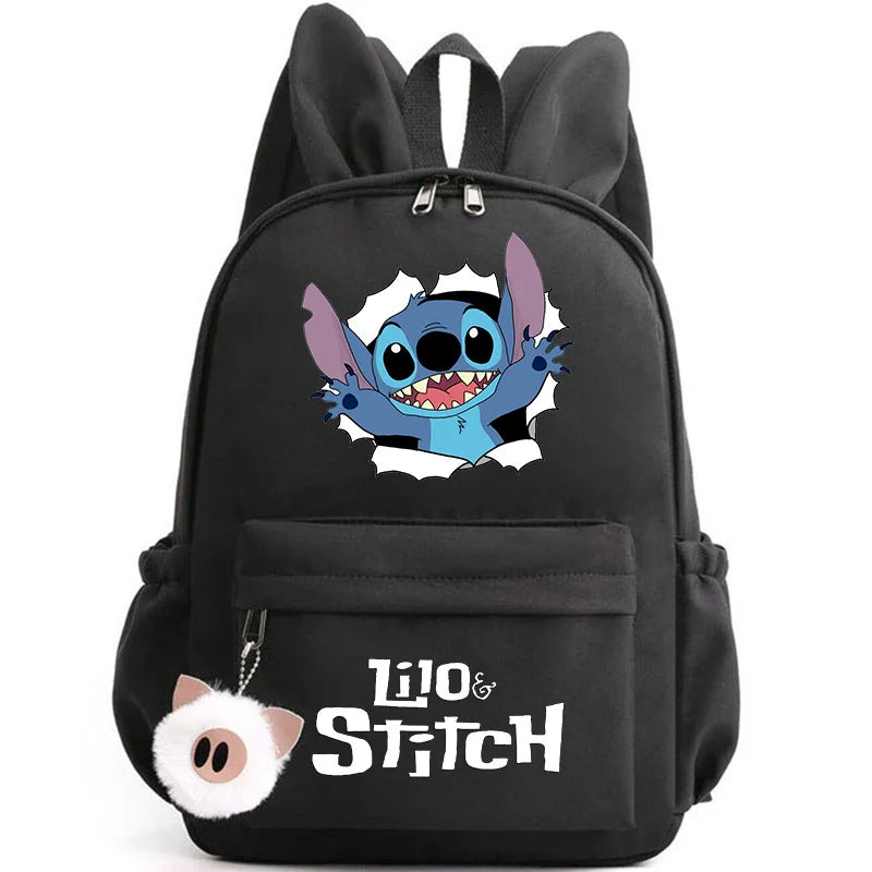 Mochila Escolar Stitch Espaçosa