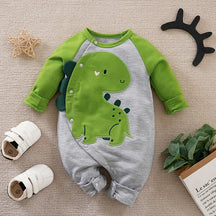 Romper Bebê Dinossauro 3D Verde cor Verde tamanho 1 a 3 meses Raizza Kids
