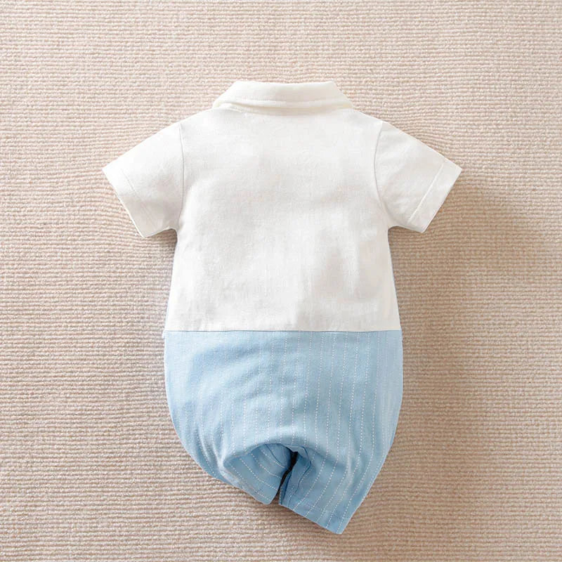 Body Bebê Menino Gentleman com Gravata detalhe 3 Raizza Kids