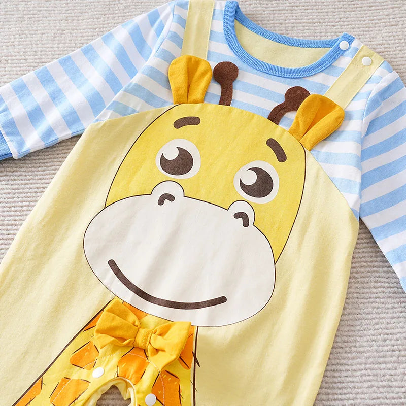 Macacão Bebê Cervo em Algodão detalhe 4 Raizza Kids