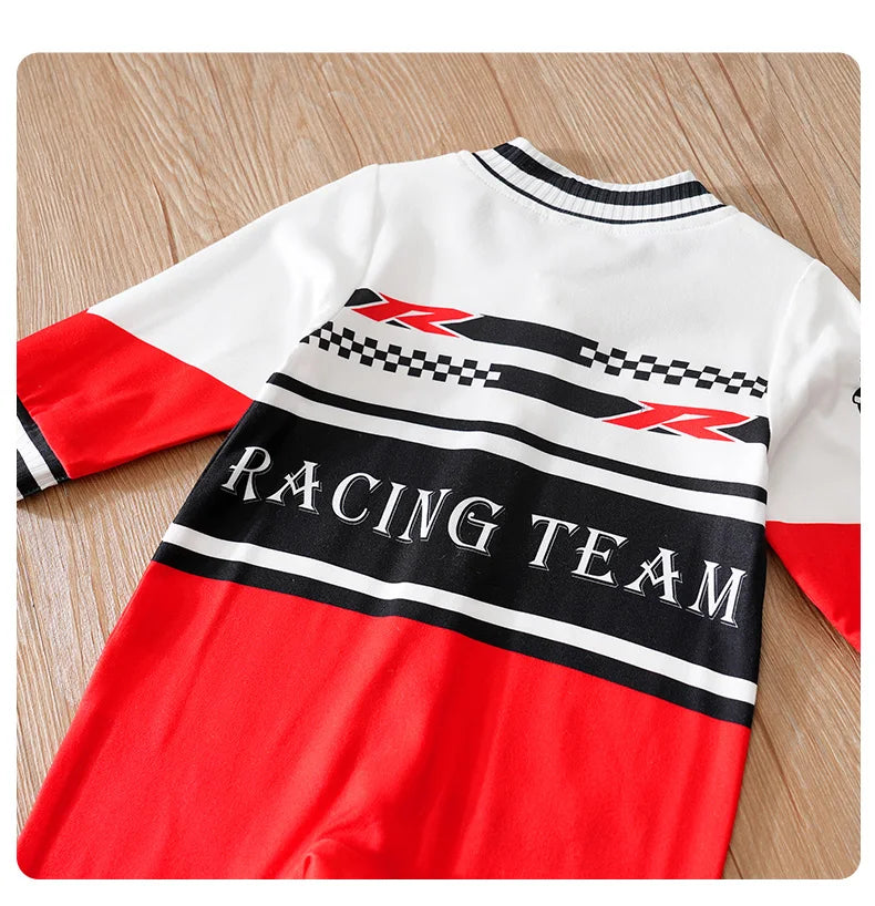 Macacão Bebê Menino Motociclista Vermelho detalhe 14 Raizza Kids